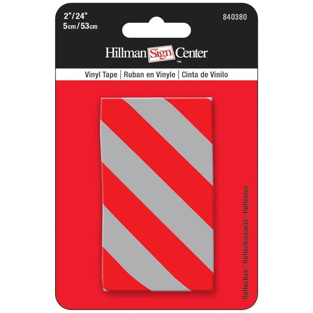 The Hillman Group 24 in. x 2 in. Red/Silver Reflective Tape