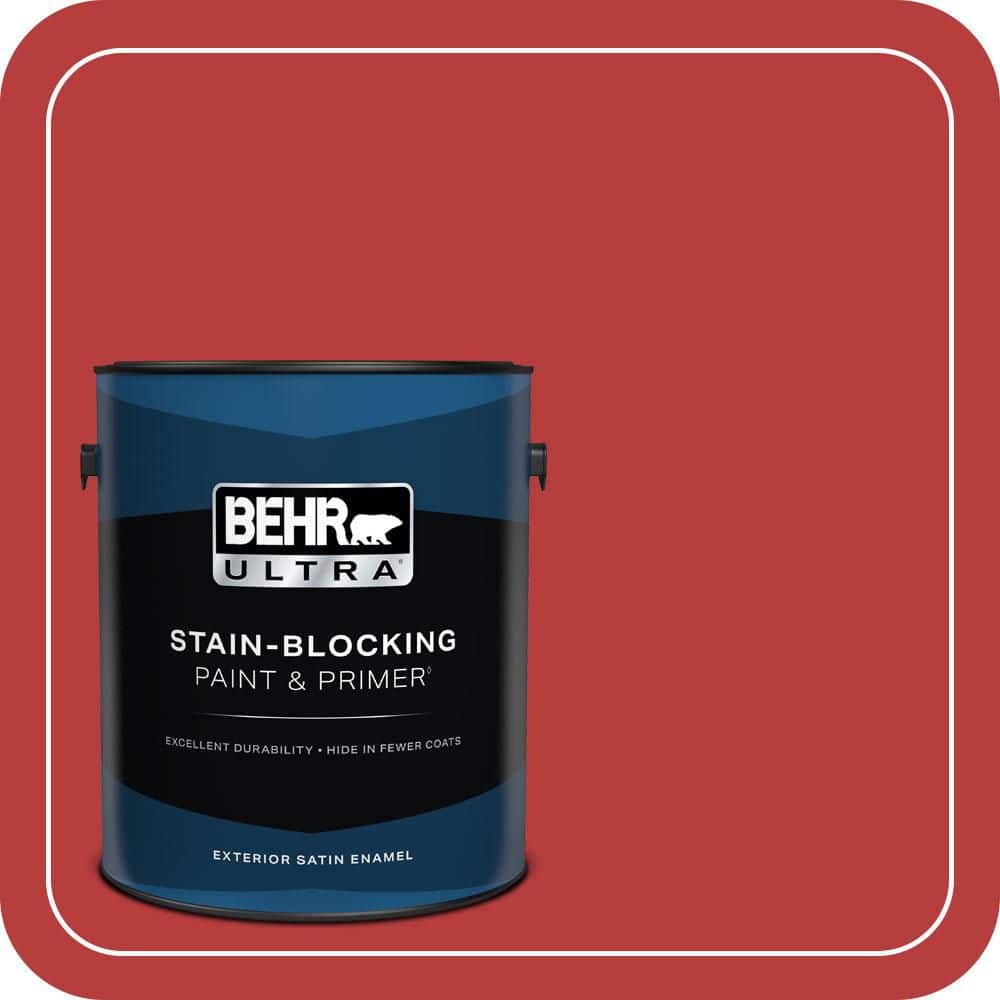 BEHR ULTRA 1 gal. #S-G-170 Licorice Stick Satin Enamel Exterior Paint & Primer