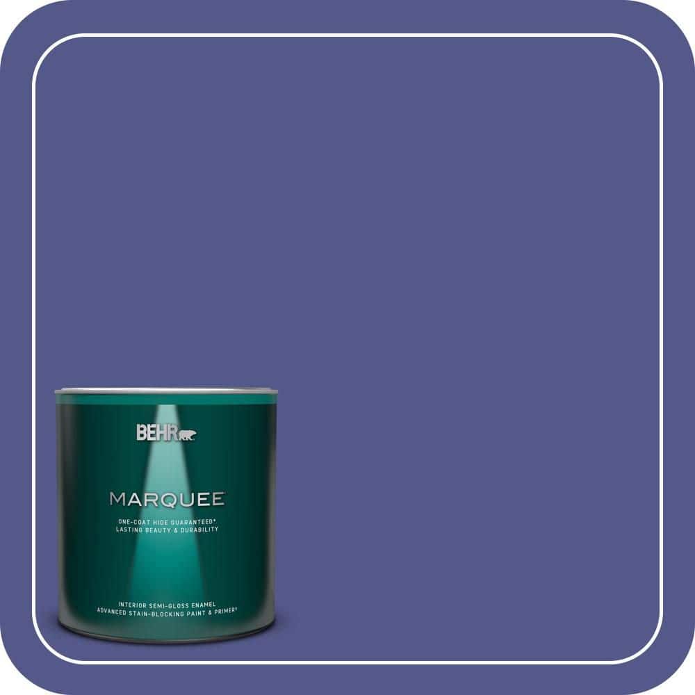 BEHR MARQUEE 1 qt. #620B-7 Wild Elderberry Semi-Gloss Enamel Interior Paint & Primer