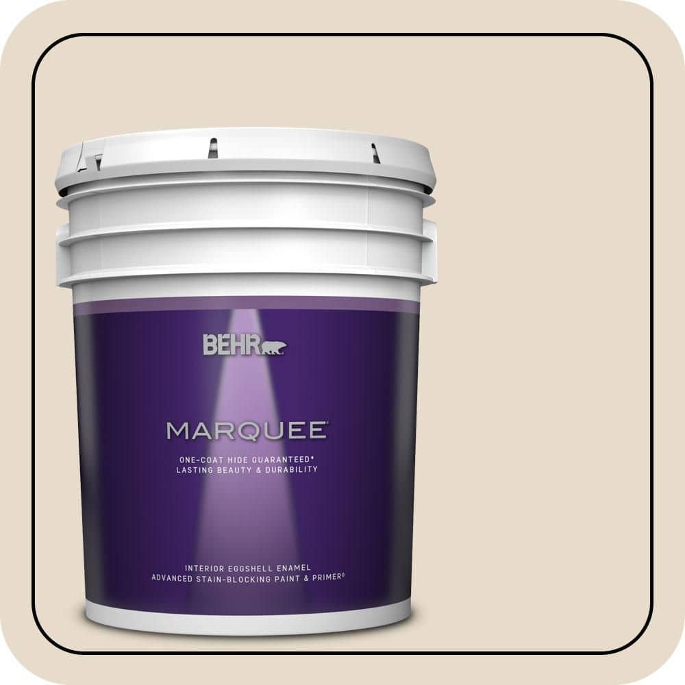 BEHR MARQUEE 5 gal. #OR-W08 Coco Malt Eggshell Enamel Interior Paint & Primer