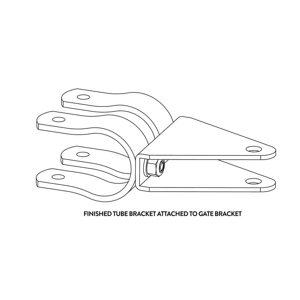 GHOST CONTROLS Universal Tube Bracket Kit for Automatic Gate Openers, Steel (2 Brackets) (3)