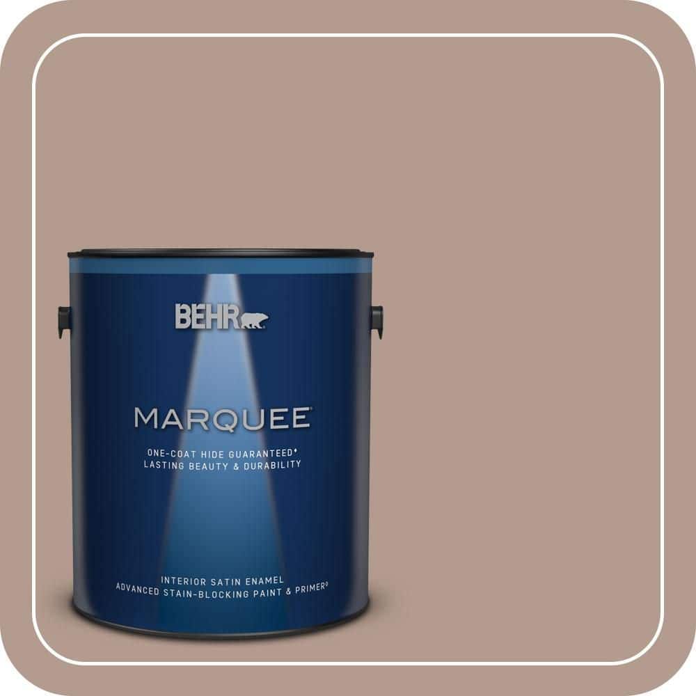 BEHR MARQUEE 1 gal. #PPU5-15 Postmodern Mauve One-Coat Hide Satin Enamel Interior Paint & Primer (1)