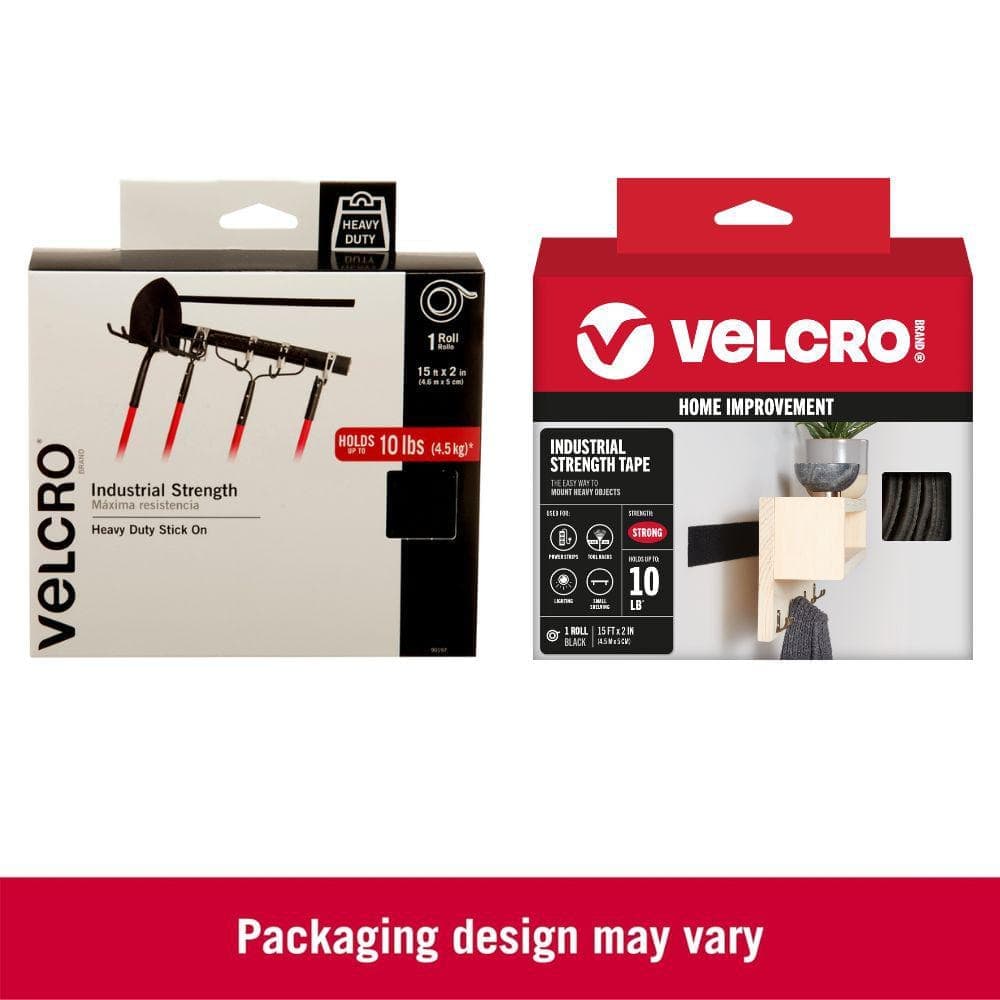 VELCRO 10 ft. x 1 in. Black Industrial Strength Extreme Tape (4)