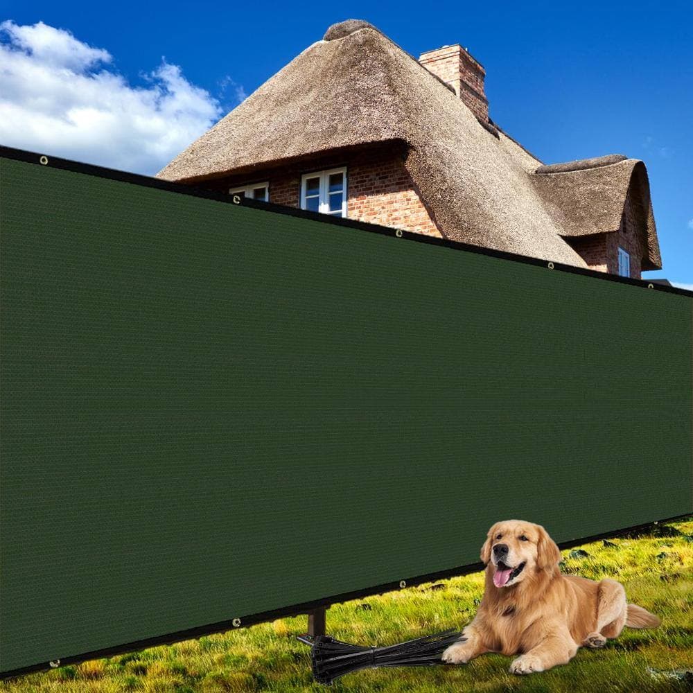 Unbranded 4 ft. x 50 ft. Fence Privacy Screen Heavy Duty 90% Coverage Dark Green 1 Panel (2)
