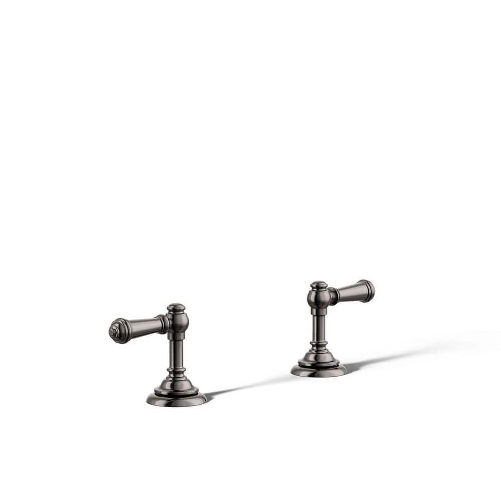 KOHLER Artifacts 2-Handle Deck-Mount Bath Faucet Handle Trim with Lever Design in Vibrant Titanium (1)