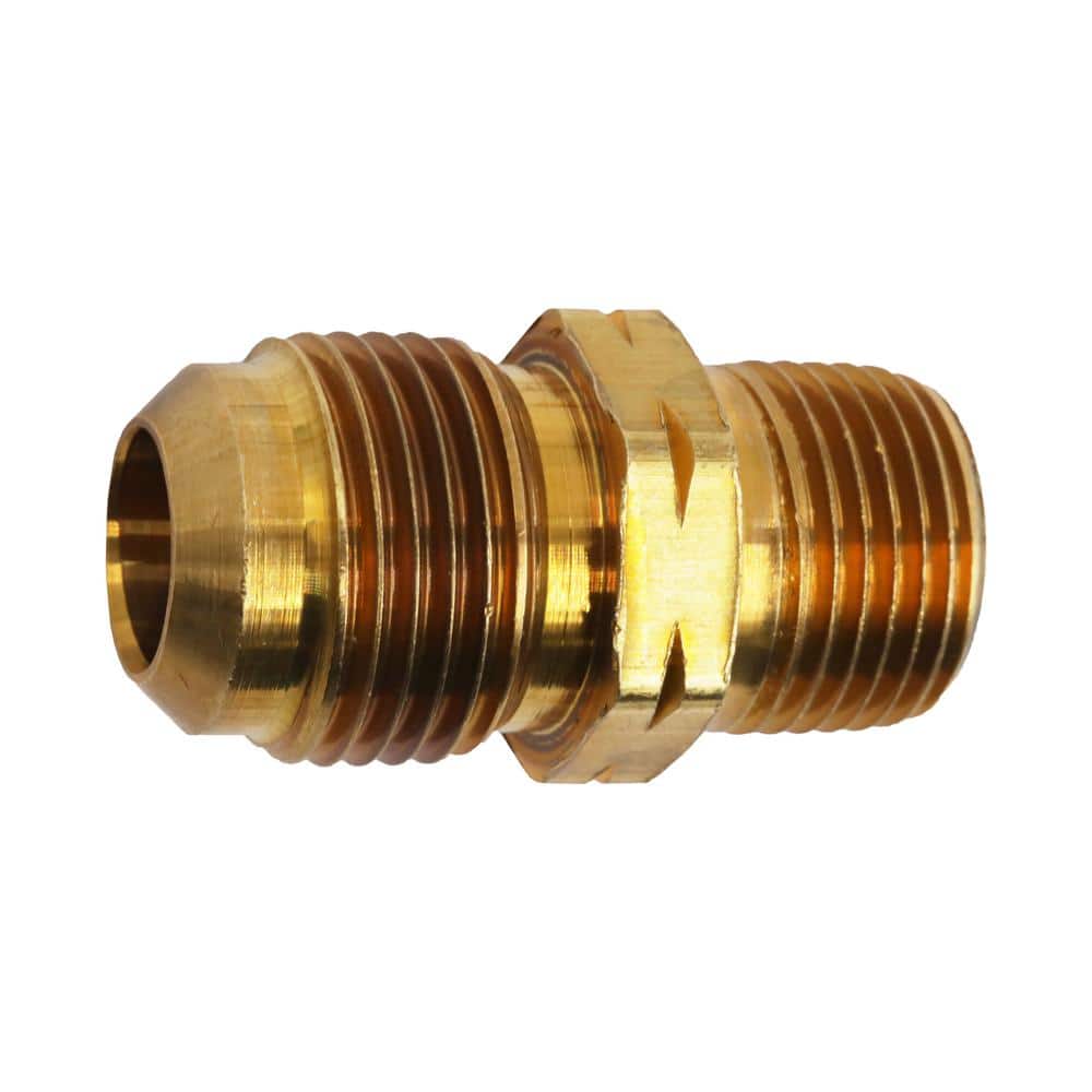 Everbilt 1/2 in. Flare x 3/8 in. MIP Brass Adapter Fitting (1)