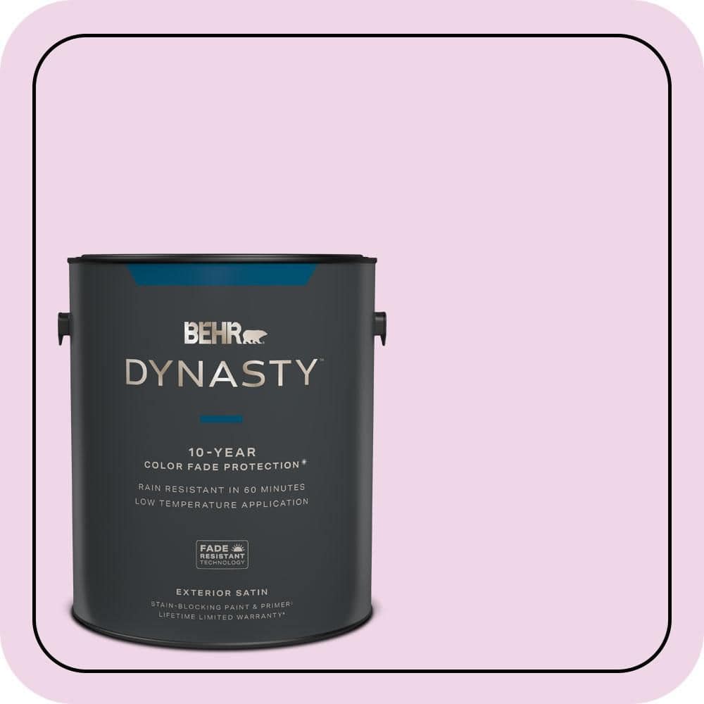 BEHR DYNASTY 1 gal. #P110-1 All Made Up Satin Enamel Exterior Stain-Blocking Paint & Primer