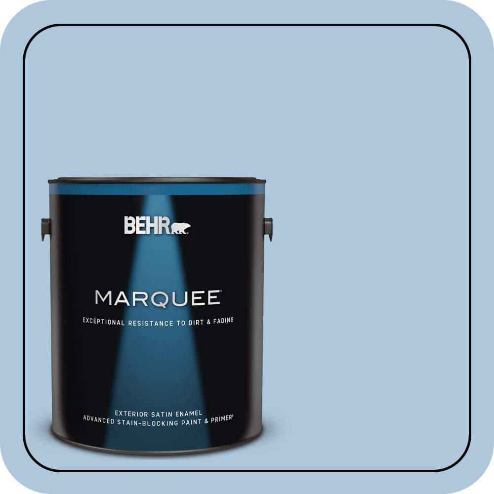 BEHR MARQUEE 1 gal. #PPU14-13 Caspian Tide Satin Enamel Exterior Paint & Primer