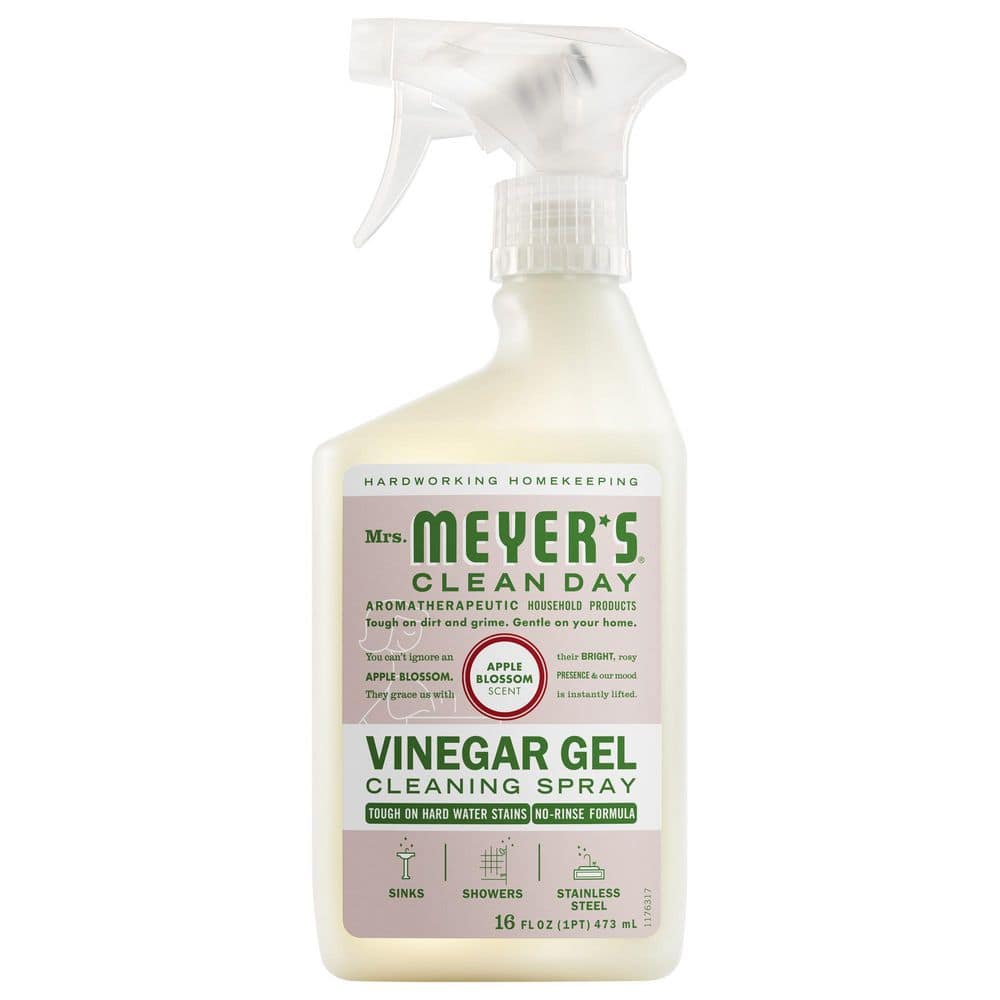 Mrs. Meyer's Clean Day 16 oz. Vinegar Cleaning Spray Countertop Polish Apple Blossom