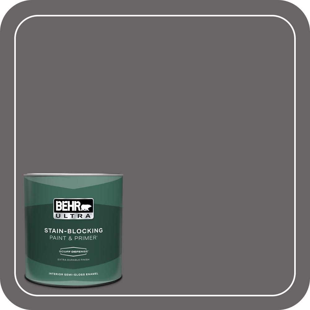BEHR ULTRA 1 qt. #PPU17-19 Arabian Veil Extra Durable Semi-Gloss Enamel Interior Paint & Primer