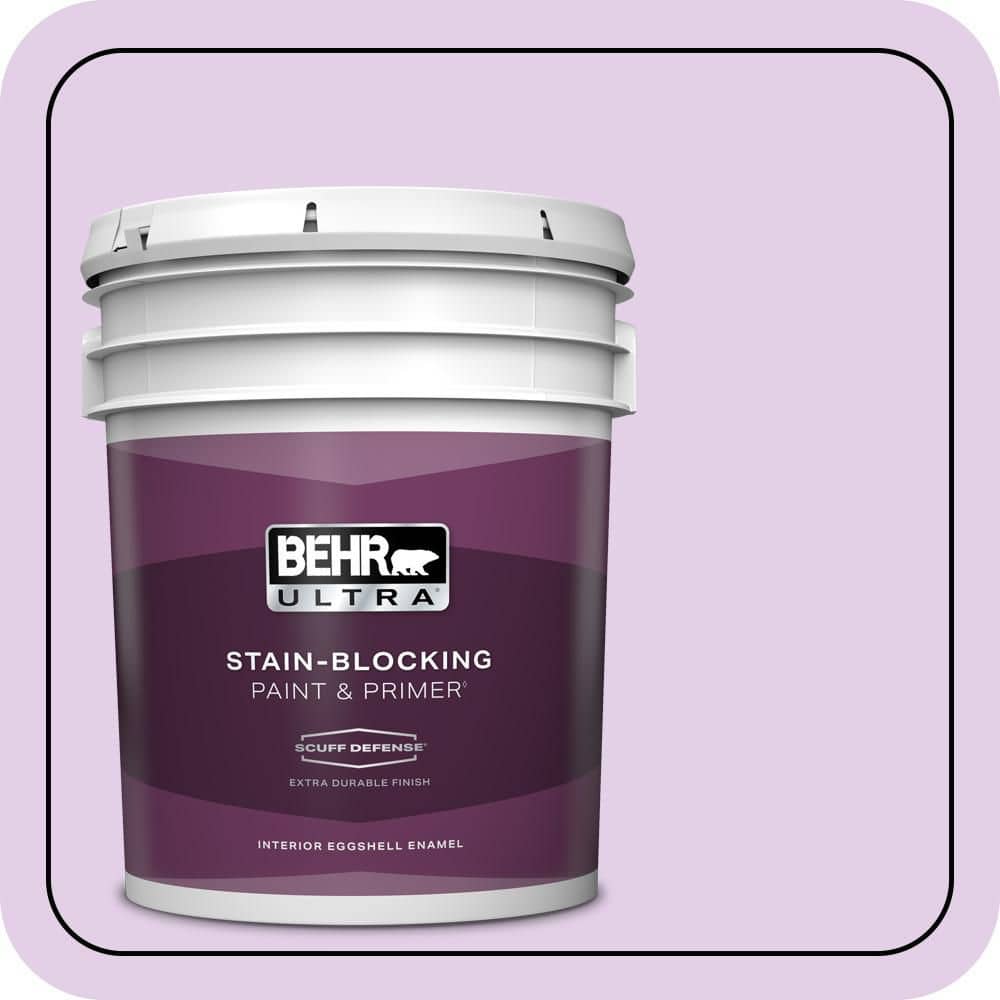 BEHR ULTRA 5 gal. #P100-2 Sweet Romance Extra Durable Eggshell Enamel Interior Paint & Primer