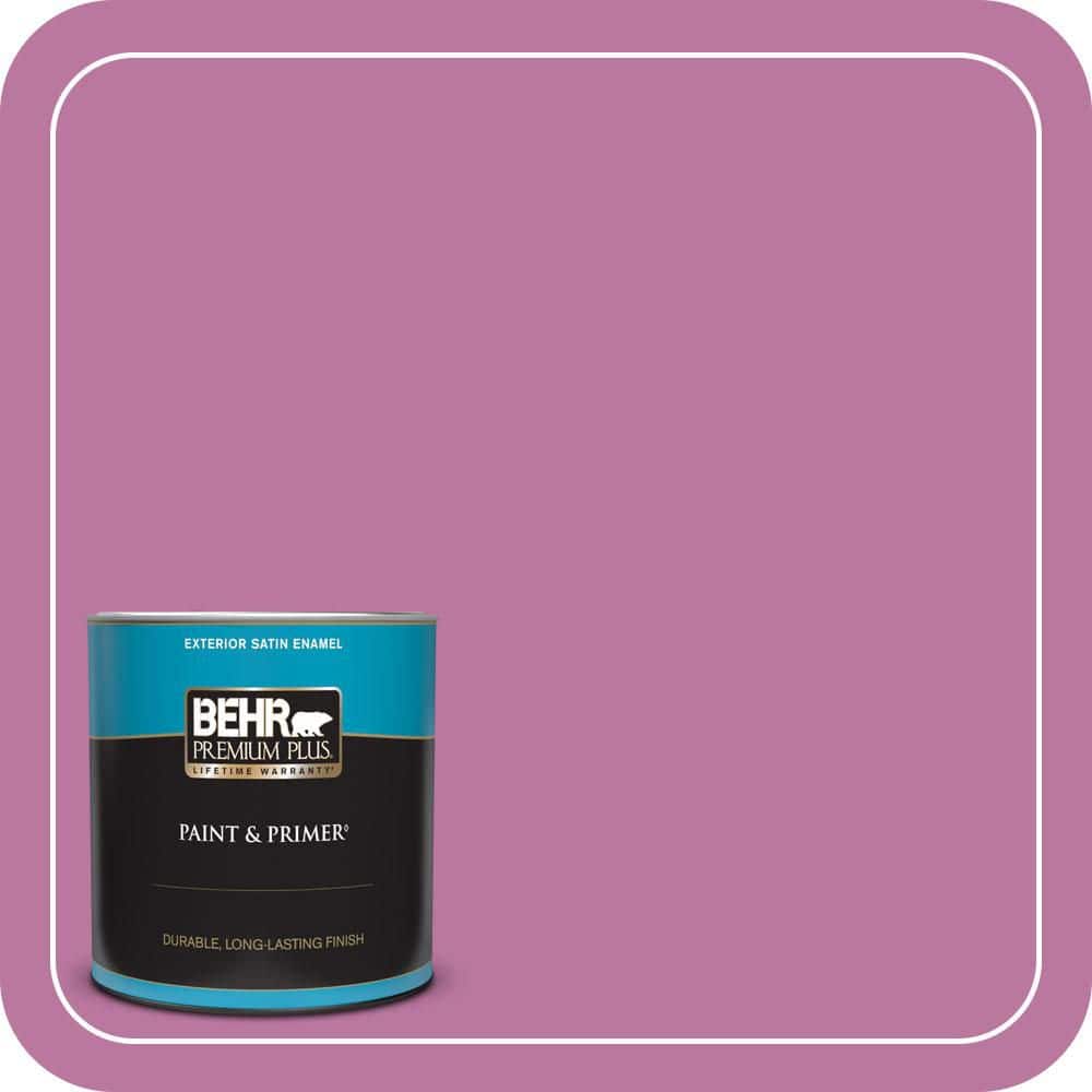 BEHR PREMIUM PLUS 1 qt. #690B-5 Valentine Heart Satin Enamel Exterior Paint & Primer