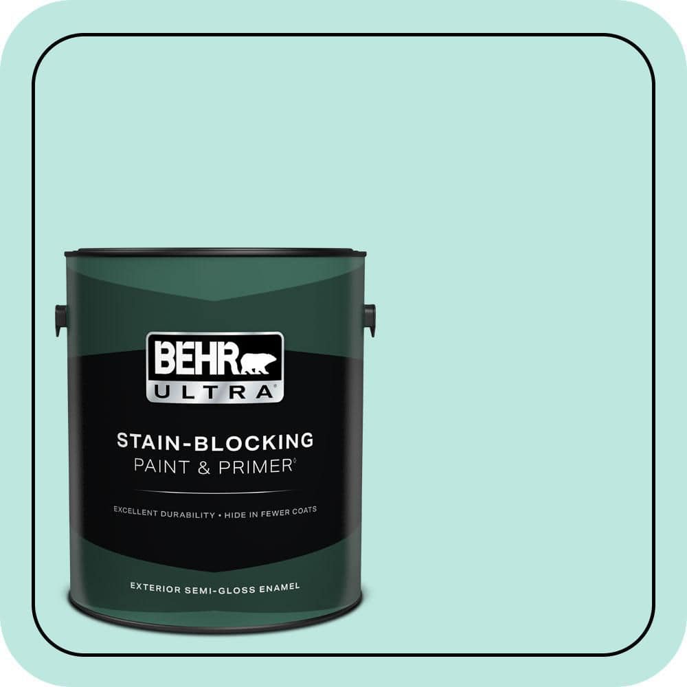 BEHR ULTRA 1 gal. #490A-2 Cool Jazz Semi-Gloss Enamel Exterior Paint & Primer