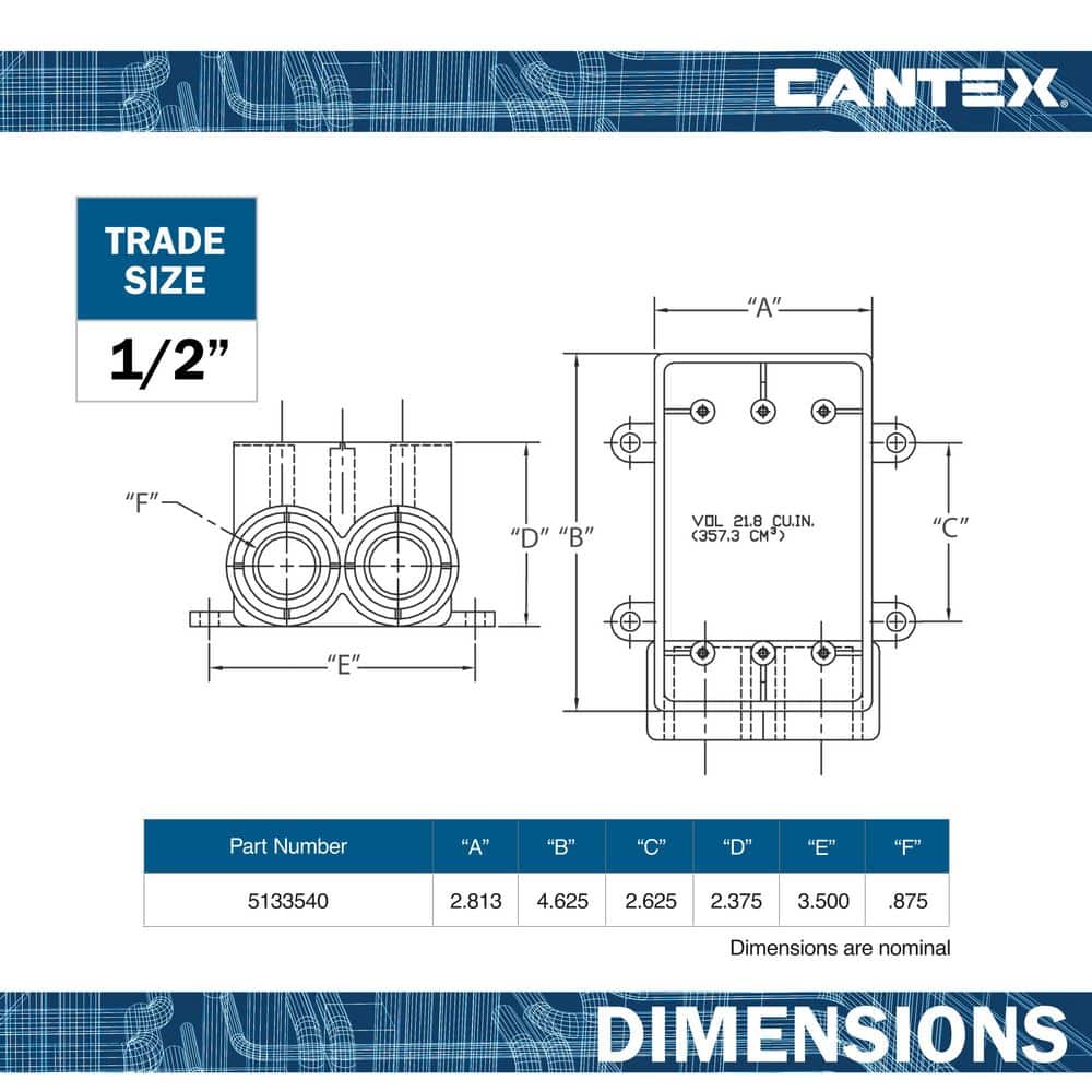 Cantex 1-Gang FSS Electrical Box - Gray (3)