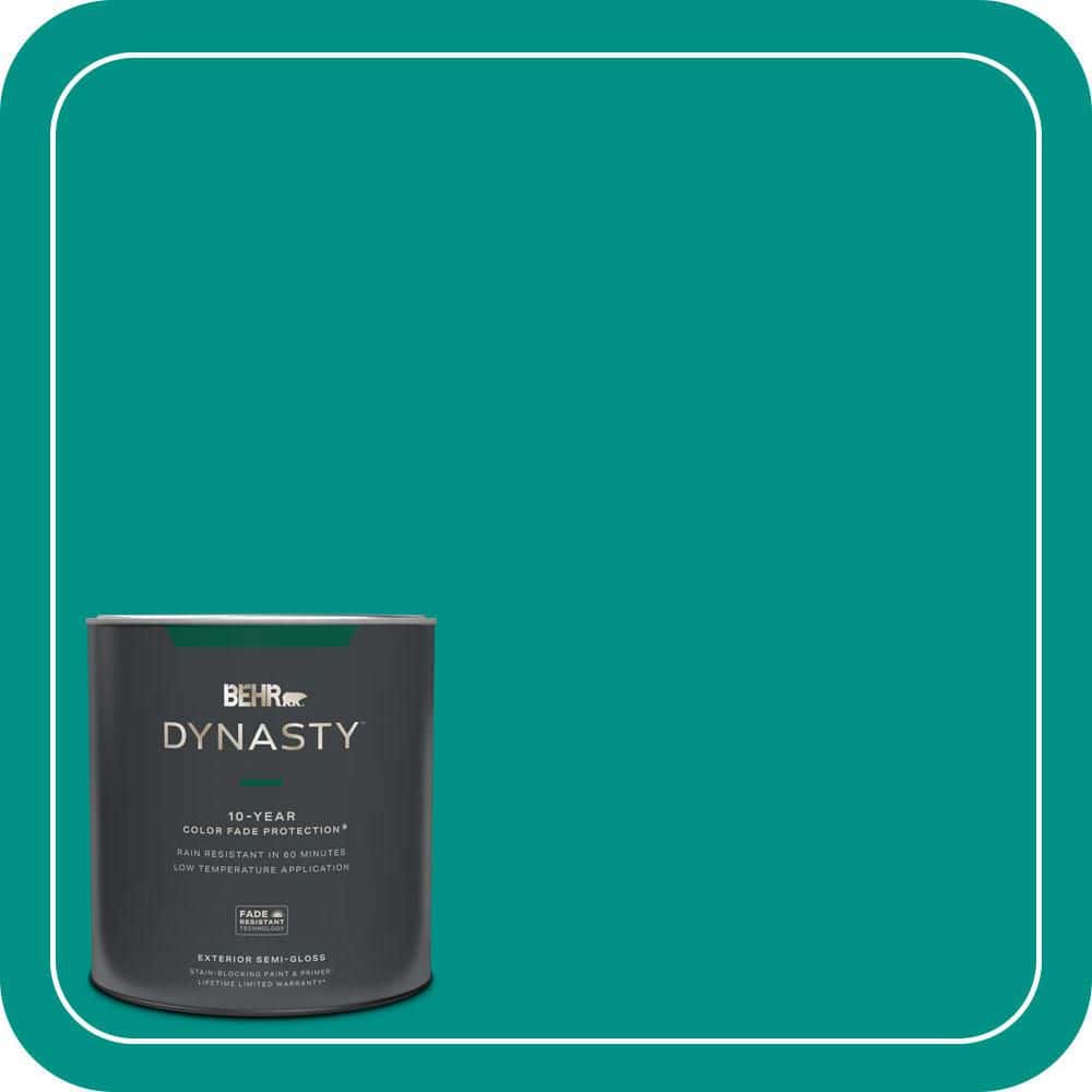 BEHR DYNASTY 1 qt. #490B-6 Emerald Coast Semi-Gloss Exterior Stain-Blocking Paint & Primer