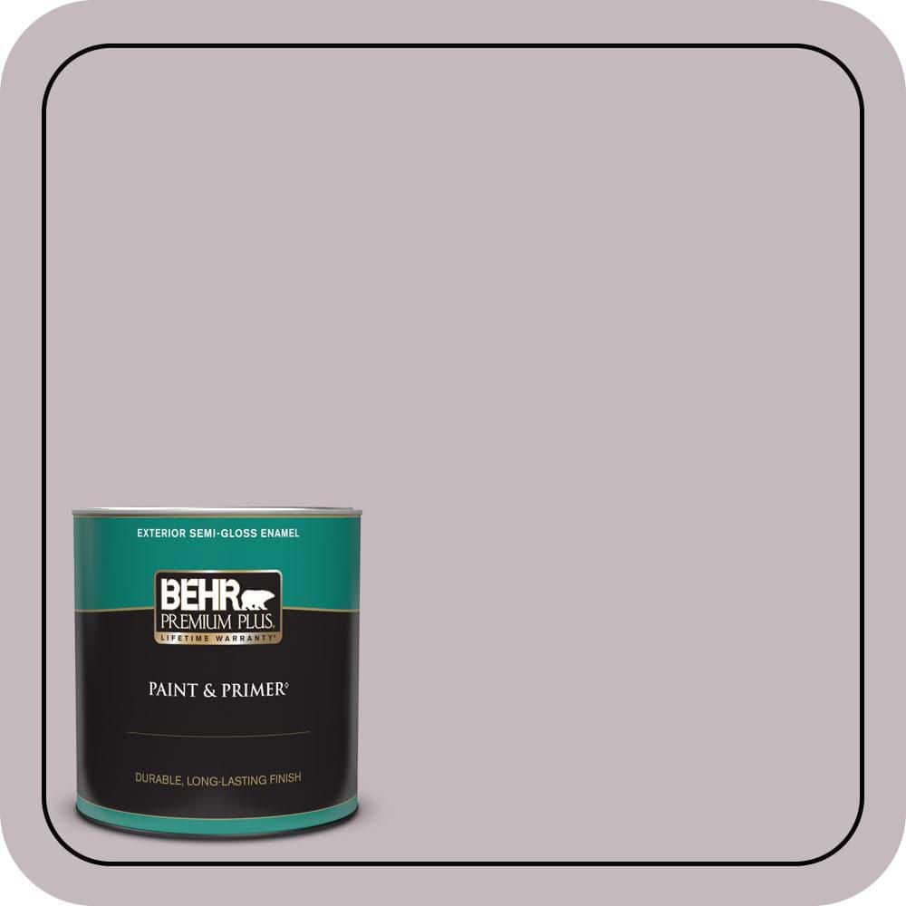 BEHR PREMIUM PLUS 1 qt. #N110-2 Mulberry Stain Semi-Gloss Enamel Exterior Paint & Primer