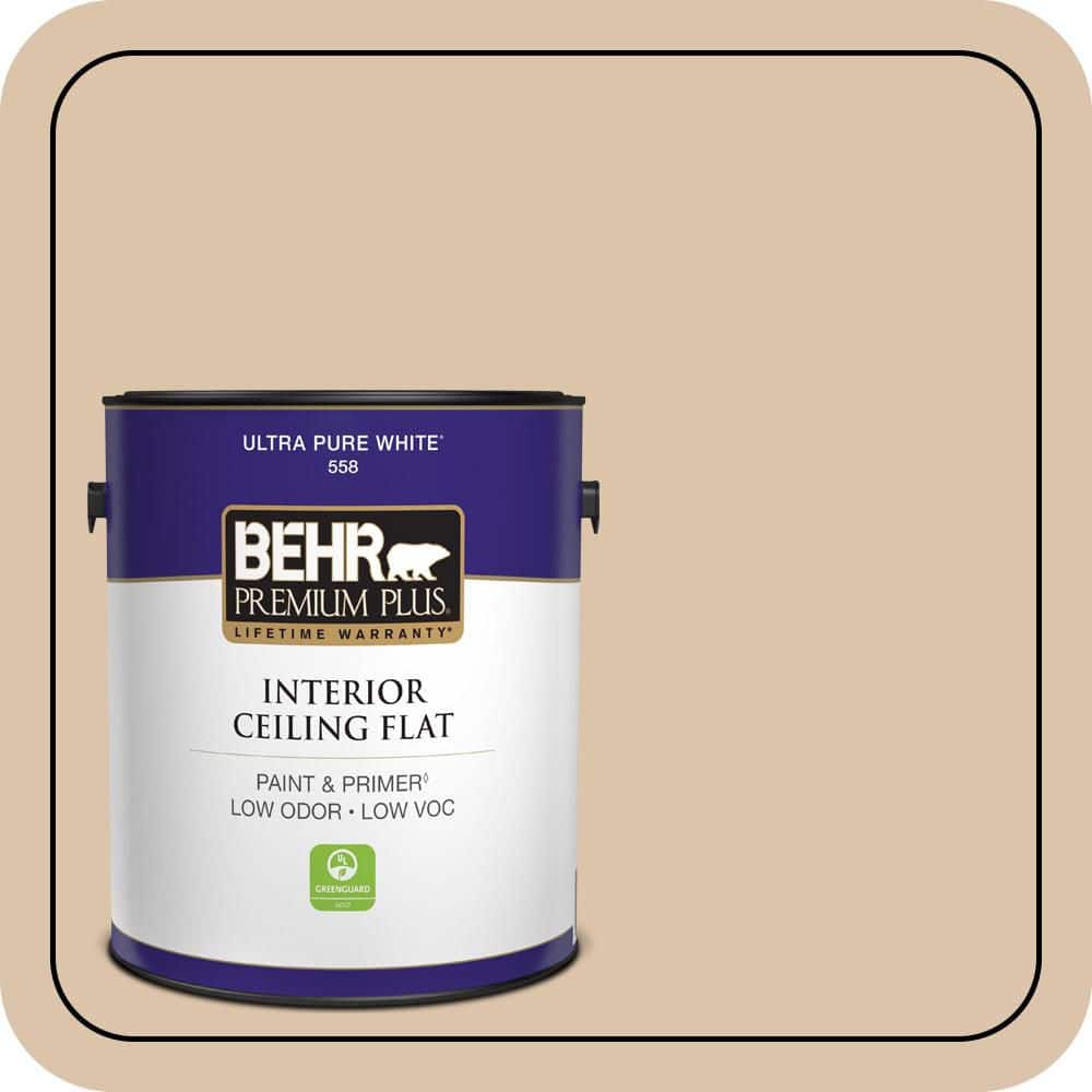 BEHR PREMIUM PLUS 1 gal. #PPU4-08 Plateau Ceiling Flat Interior Paint & Primer (1)
