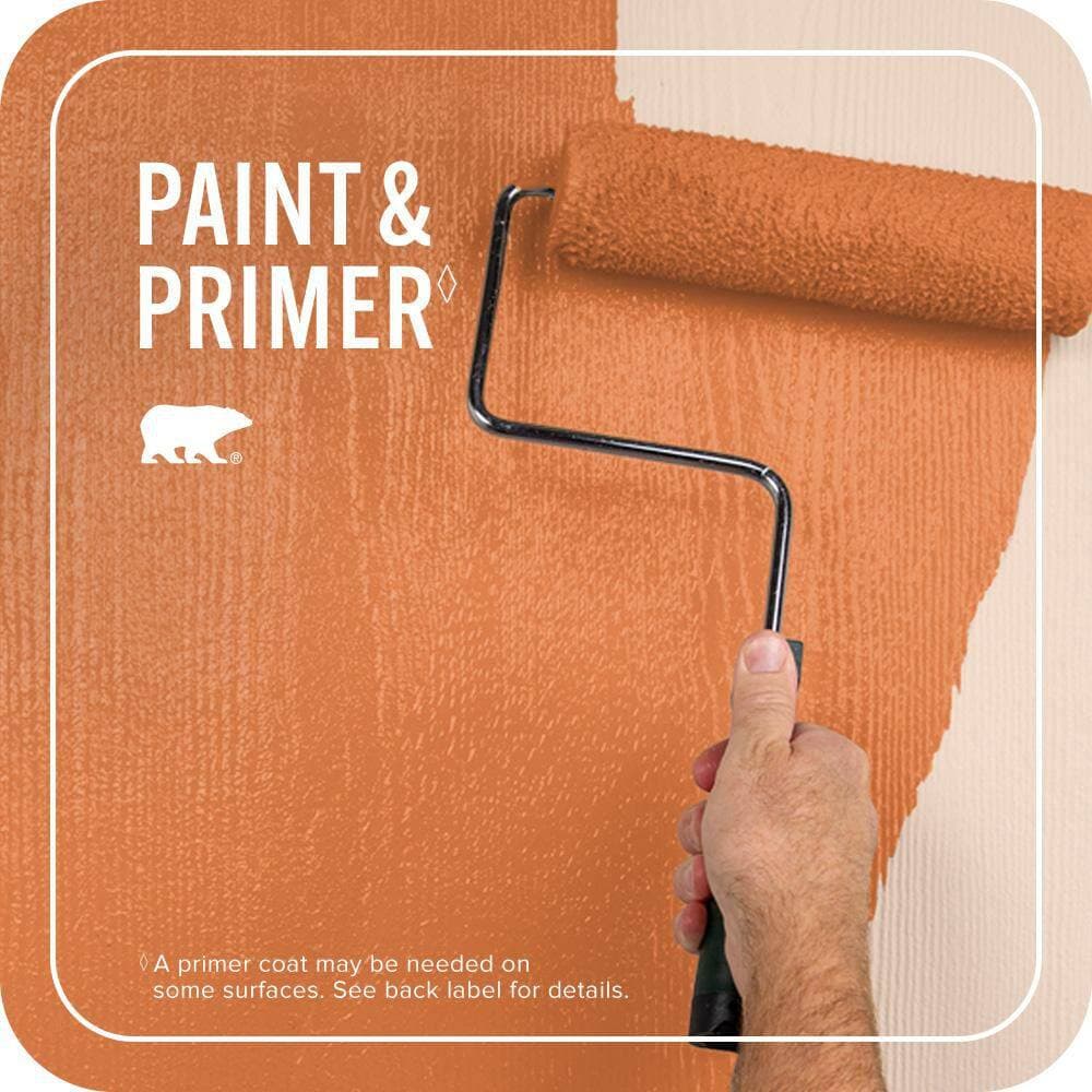 BEHR PREMIUM PLUS 1 qt. #S-G-250 Solar Flare Satin Enamel Exterior Paint & Primer (3)