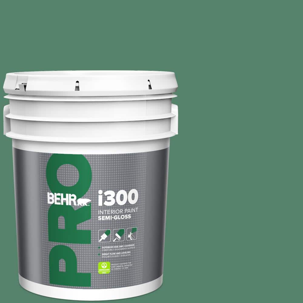 BEHR PRO 5 gal. #M420-6 Tournament Field Semi-Gloss Interior Paint