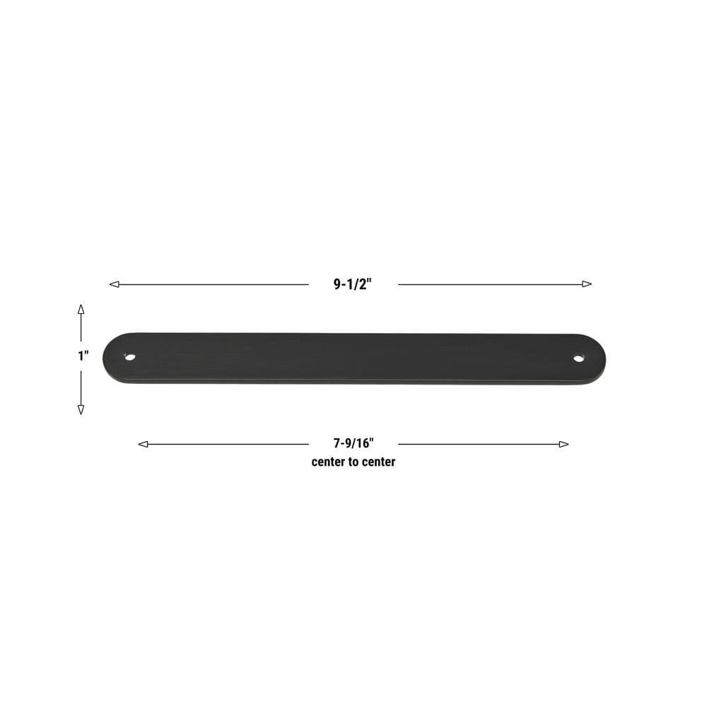 GLIDERITE 9-1/2 in. Rounded Cabinet Backplate 7-9/16 in. Center to Center, 9343-192-MB (3)