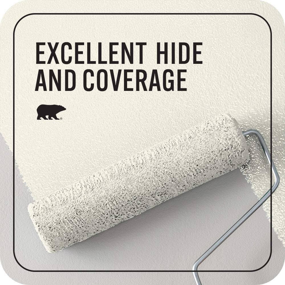 BEHR PREMIUM PLUS #W-B-400 Vermont Cream Enamel EcoMix Plant-Based & Primer (2)