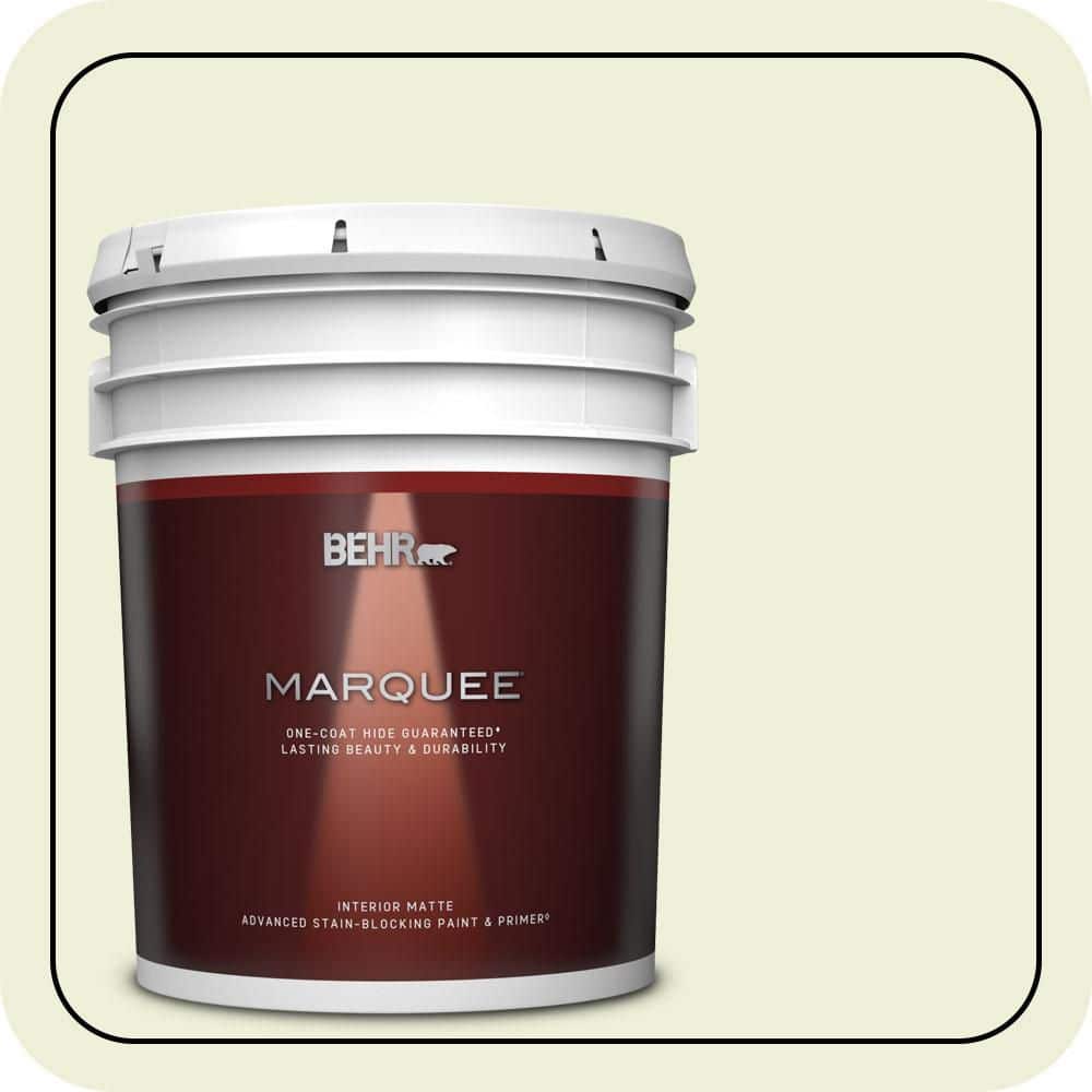 BEHR MARQUEE 5 gal. #P360-1 Budding Leaf Matte Interior Paint & Primer