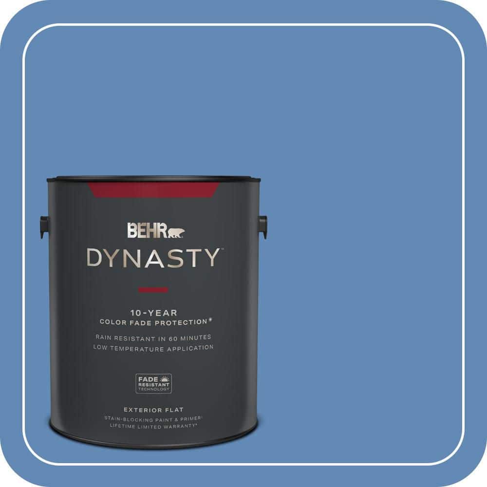 BEHR DYNASTY 1 gal. #580B-6 Castle Moat Flat Exterior Stain-Blocking Paint & Primer