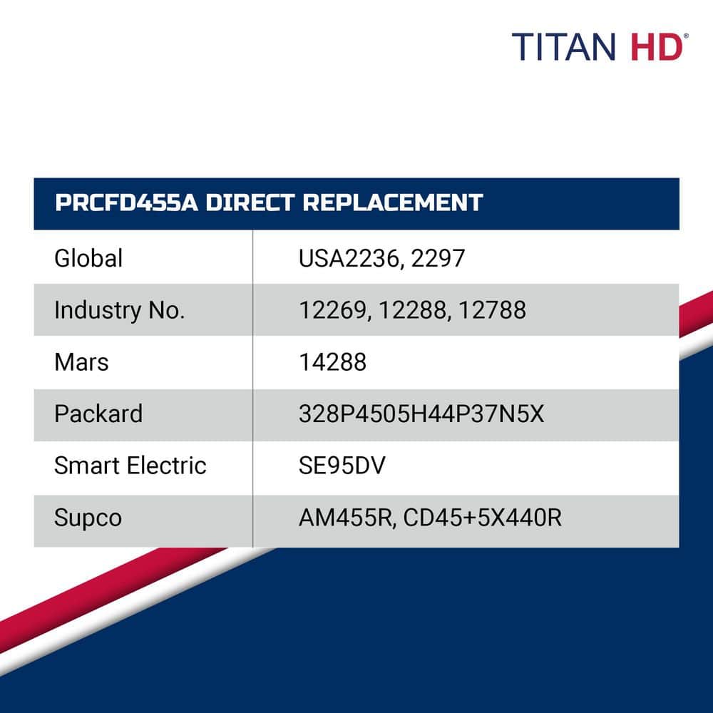 TITAN HD 45 Plus 5 MFD, 440-Volt/370-Volt Dual Voltage Round Run Capacitor (4)
