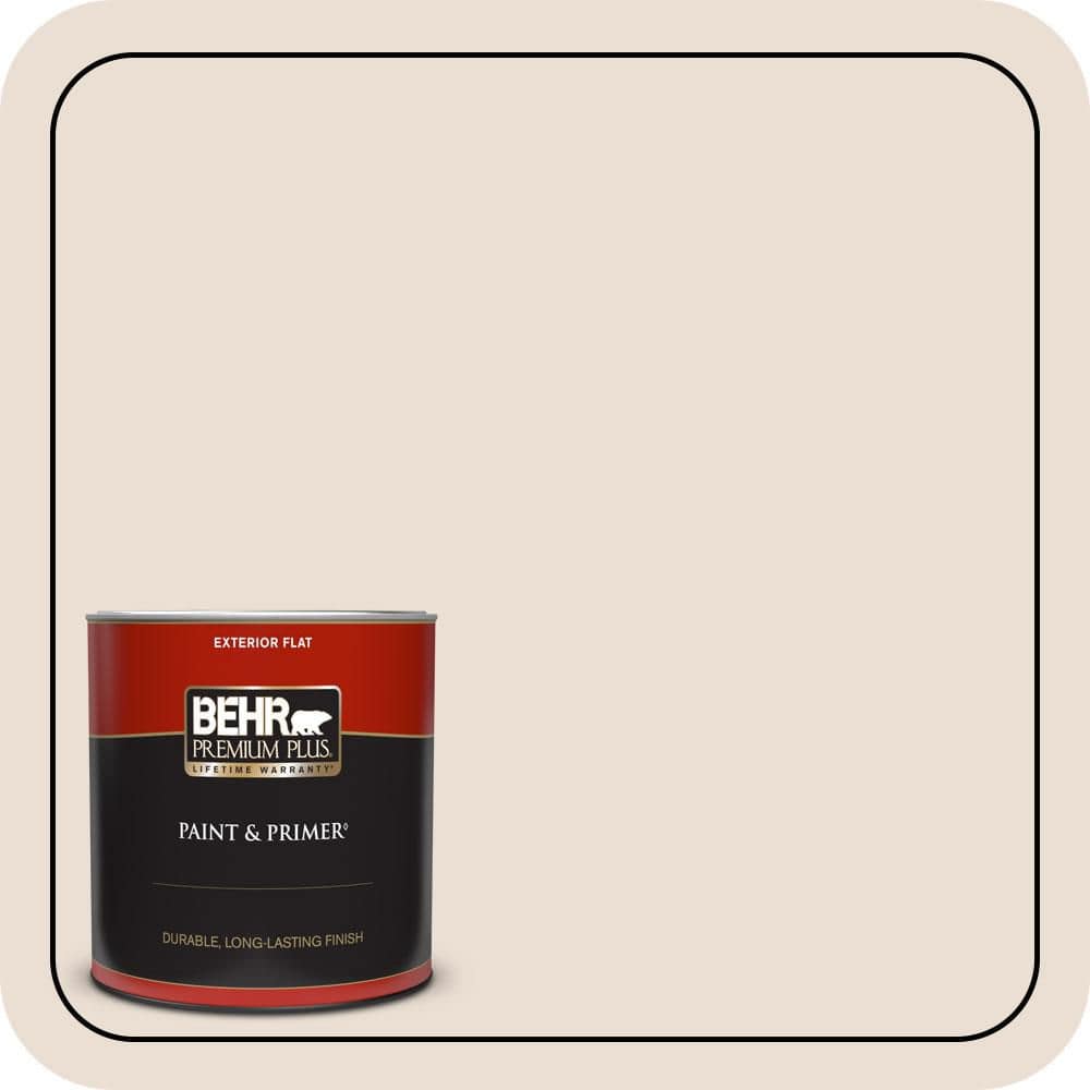 BEHR PREMIUM PLUS 1 qt. #700C-2 Malted Milk Flat Exterior Paint & Primer