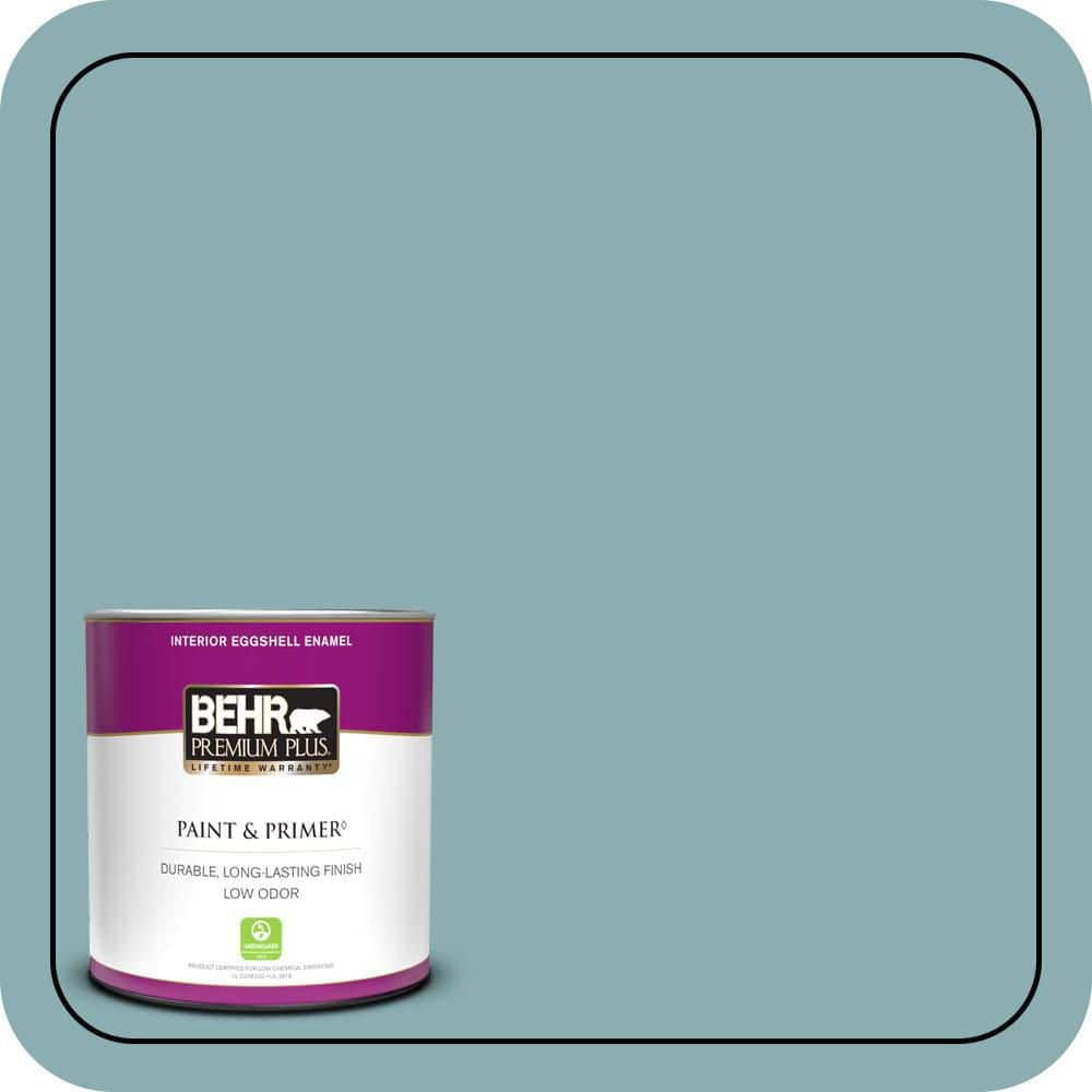 BEHR PREMIUM PLUS 1 qt. #510F-4 Bon Voyage Eggshell Enamel Low Odor Interior Paint & Primer