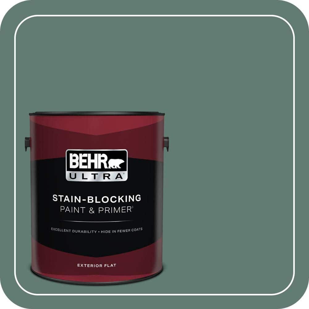 BEHR ULTRA 1 gal. #S430-6 Forest Edge Flat Exterior Paint & Primer