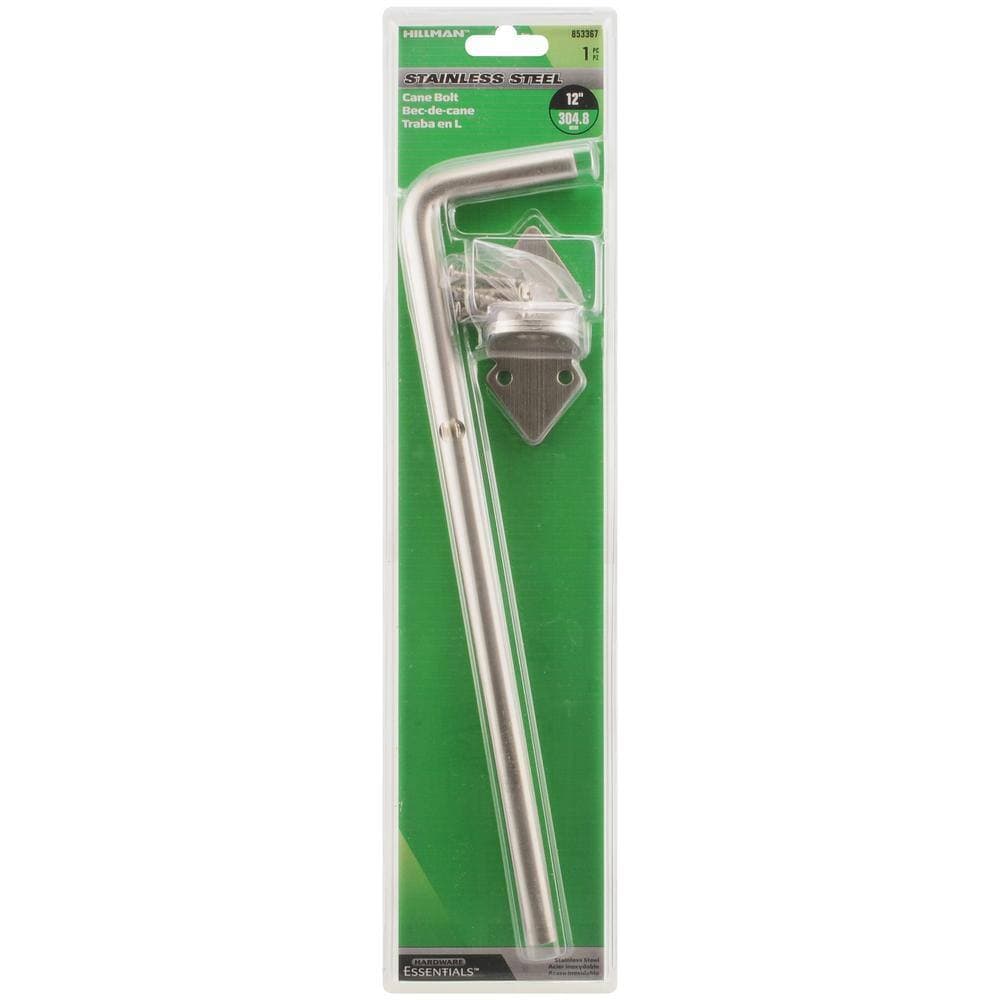 Hardware Essentials 1/2 in. x 12 in. Stainless Steel Non-Adjustable Throw Cane Bolt (3-Pack) (2)