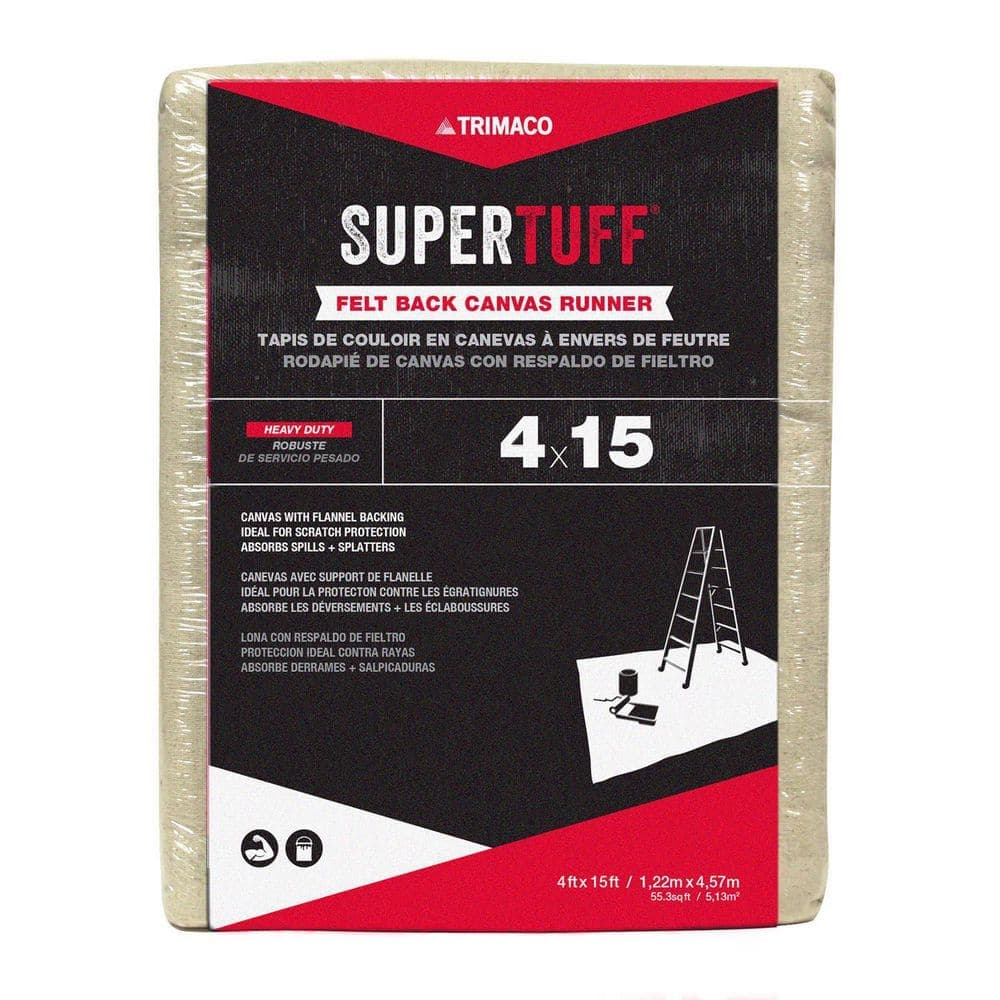 SuperTuff 4 ft. W X 15 ft. L 1.3 mm Canvas/Felt Runner 1-Pack