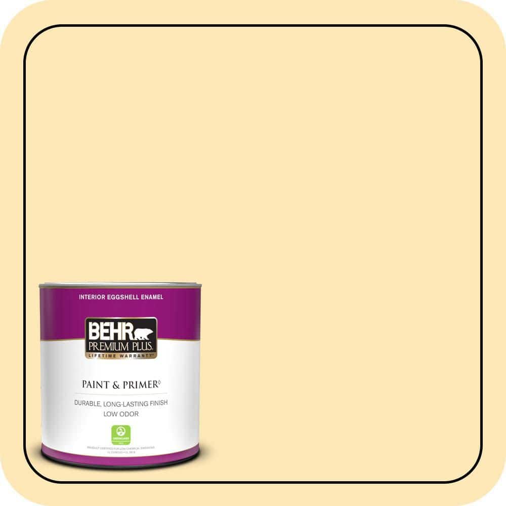 BEHR PREMIUM PLUS #320A-3 Cornsilk Enamel & Primer Color Sample