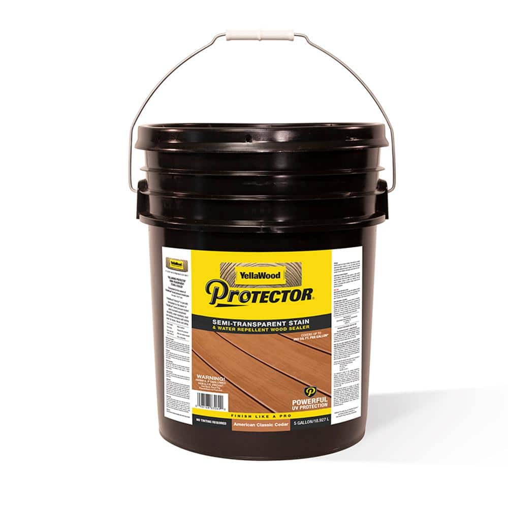 YellaWood Protector 5 gal. American Classic Cedar Semi-Transparent Exterior Deck Stain and Sealer