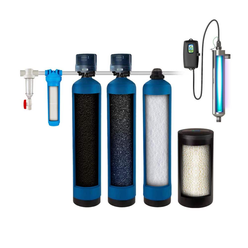 KIND Whole House Iron Carbon Filter Salt-Based Water Softener with UV (2)