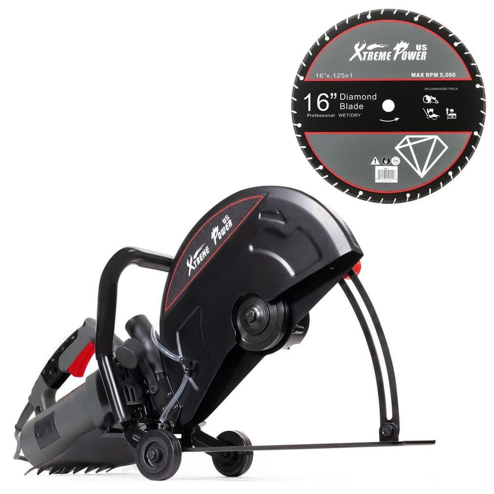 XtremepowerUS 16 in. 15 Amp Portable Corded Circular Cut Concrete Saw (2)