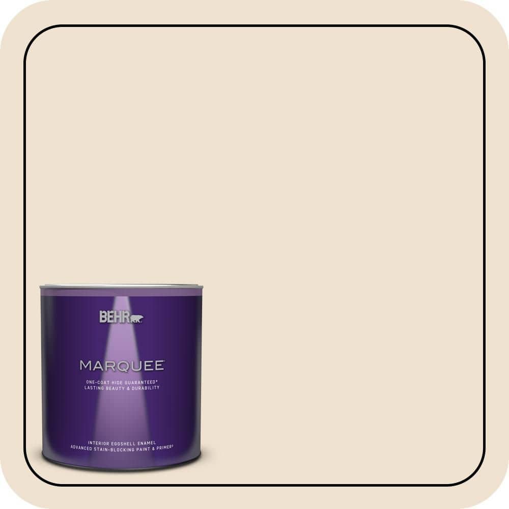 BEHR MARQUEE 1 qt. #S280-1 Buckwheat Flour Eggshell Enamel Interior Paint & Primer