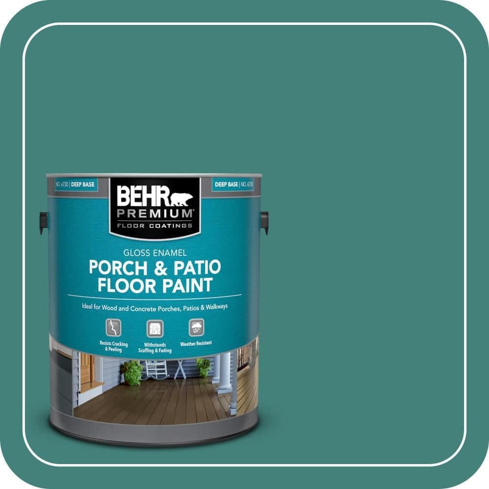 BEHR PREMIUM 1 gal. #M450-6 Bubble Turquoise Gloss Enamel Interior/Exterior Porch and Patio Floor Paint