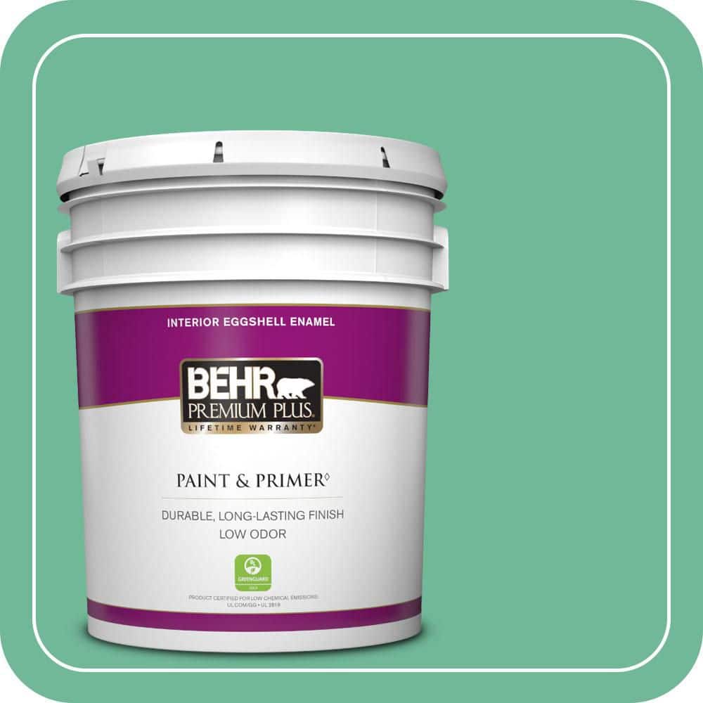 BEHR PREMIUM PLUS 5 gal. #MQ6-41 Farmers Market Eggshell Enamel Low Odor Interior Paint & Primer