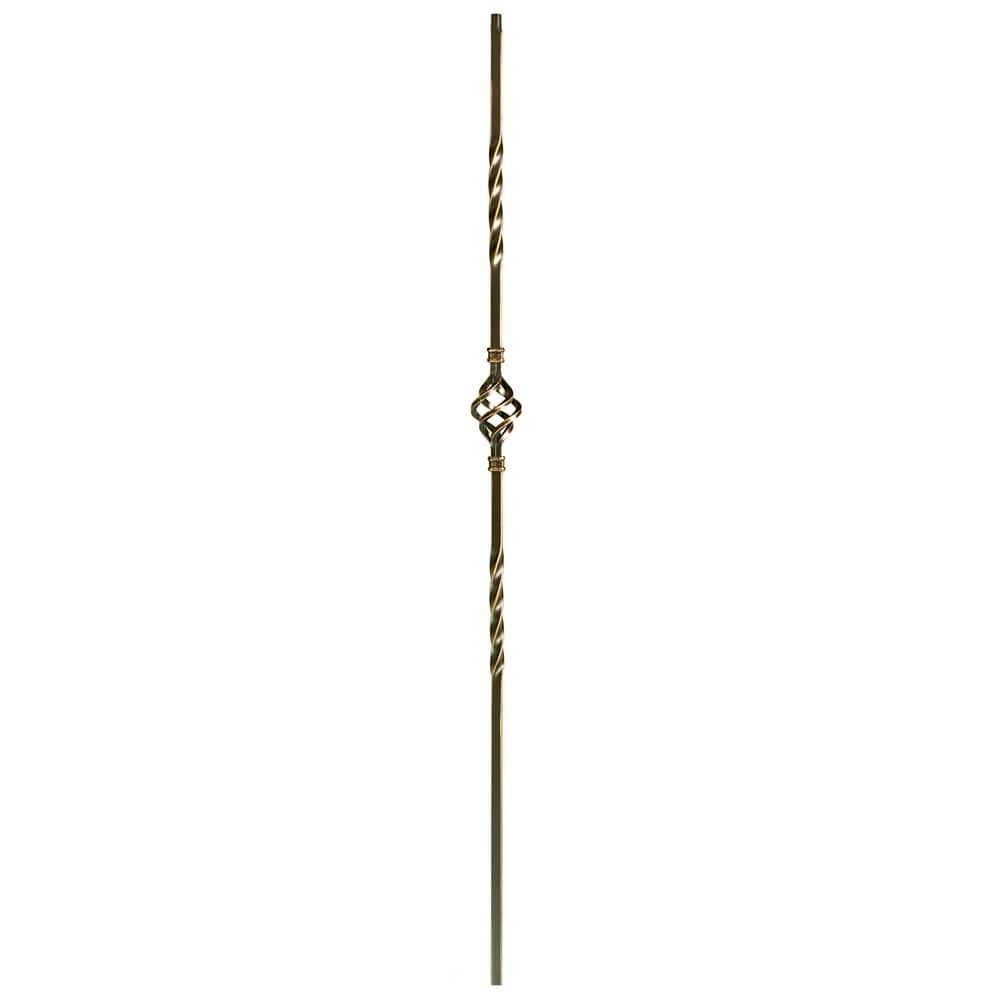 WM Coffman 44 in. x 1/2 in. Oil Rubbed Copper Single Basket Hollow Iron Baluster (1)