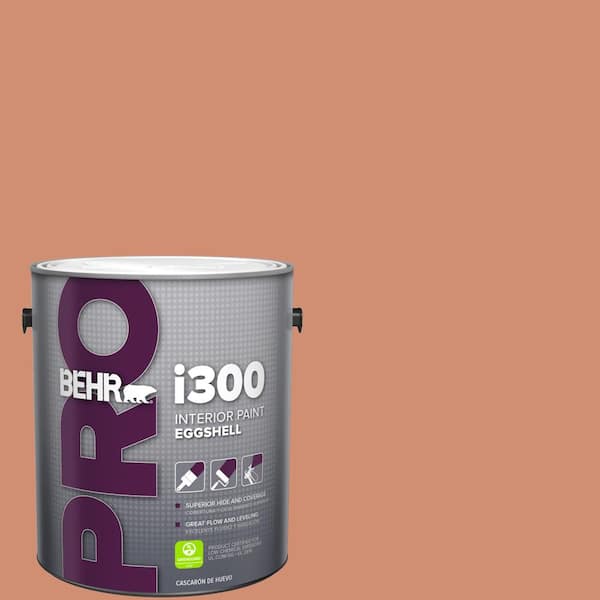 BEHR PRO 1 gal. #M200-5 Terra Cotta Clay Eggshell Interior Paint (2)