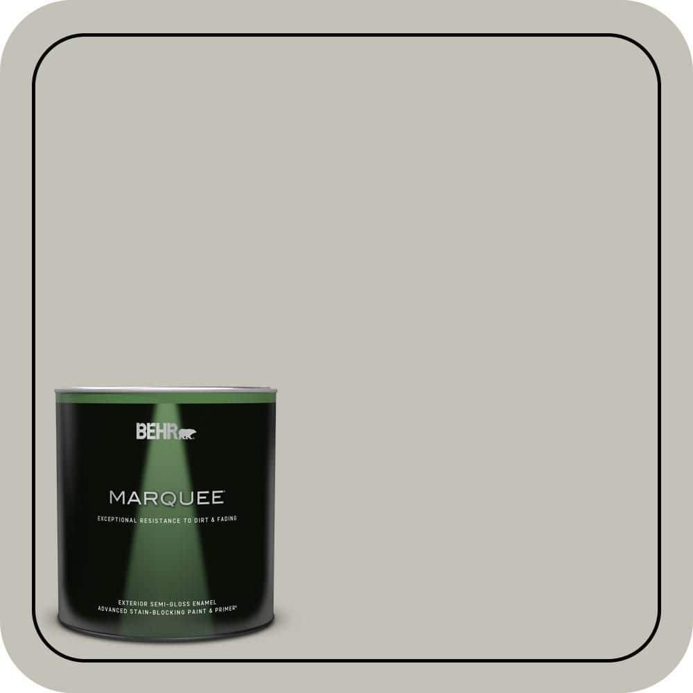 BEHR MARQUEE 1 qt. #PPU25-09 Foggy London Semi-Gloss Enamel Exterior Paint & Primer
