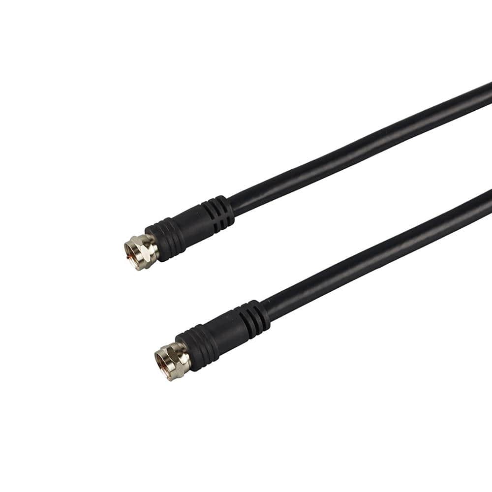 Commercial Electric 50 ft. Black 18-Gauge RG6 Quad Coaxial Cable