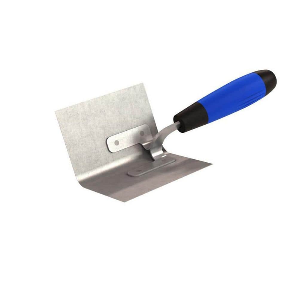 Bon Tool 5 in. x 3-1/2 in. Inside Corner Bullnose Finishing Trowel with Comfort Grip Handle