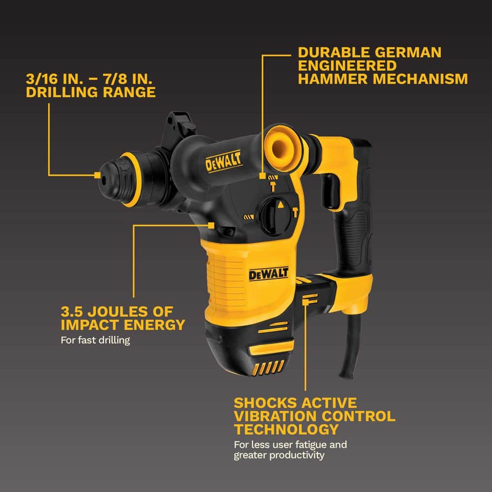 DEWALT 8.5 Amp Corded 1-1/8 in. SDS-Plus Rotary Hammer (2)