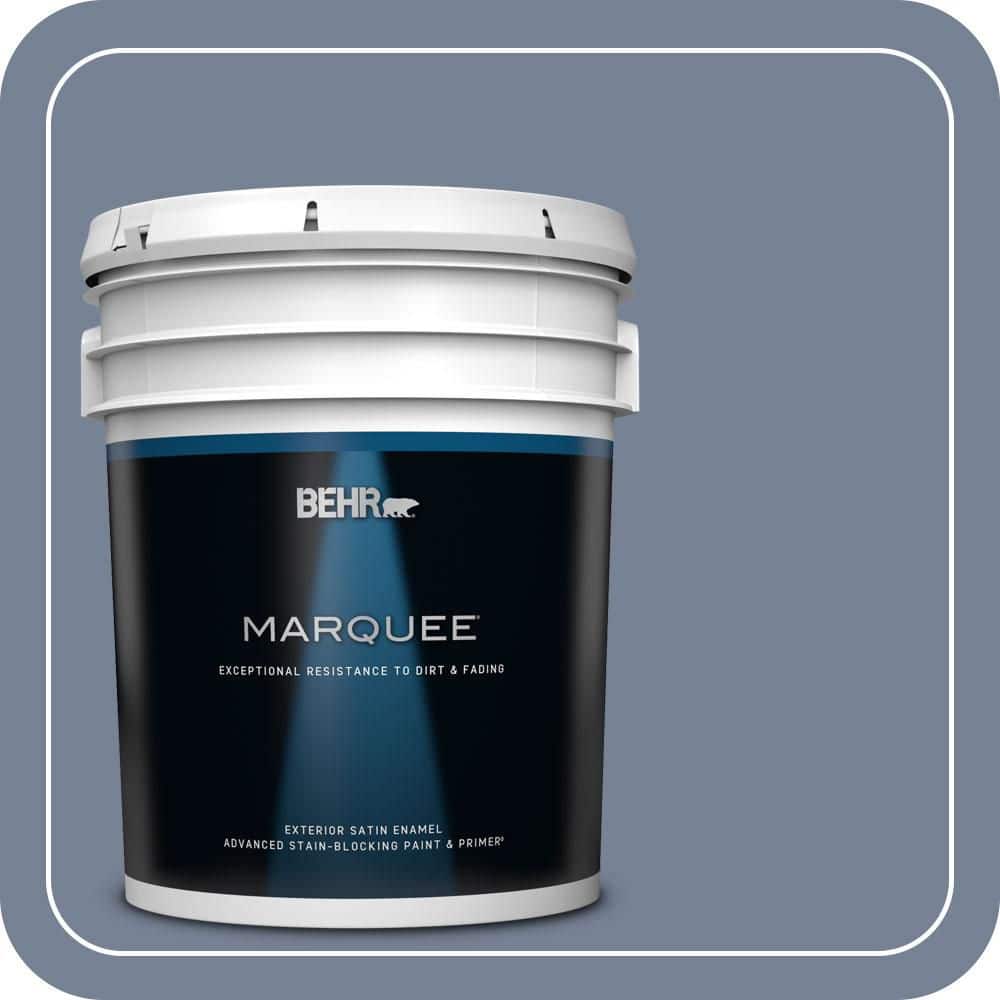 BEHR MARQUEE 5 gal. #PPU15-07 Tranquil Pond Satin Enamel Exterior Paint & Primer