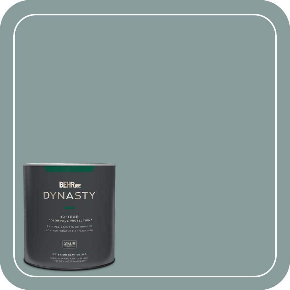 BEHR DYNASTY 1 qt. #PPU12-04 Agave Semi-Gloss Enamel Exterior Stain-Blocking Paint & Primer