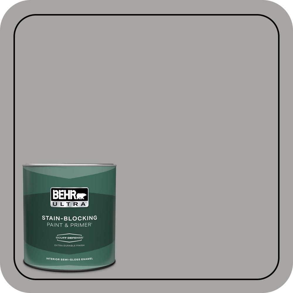 BEHR ULTRA 1 qt. #PPU26-07 Smokey Wings Extra Durable Semi-Gloss Enamel Interior Paint & Primer