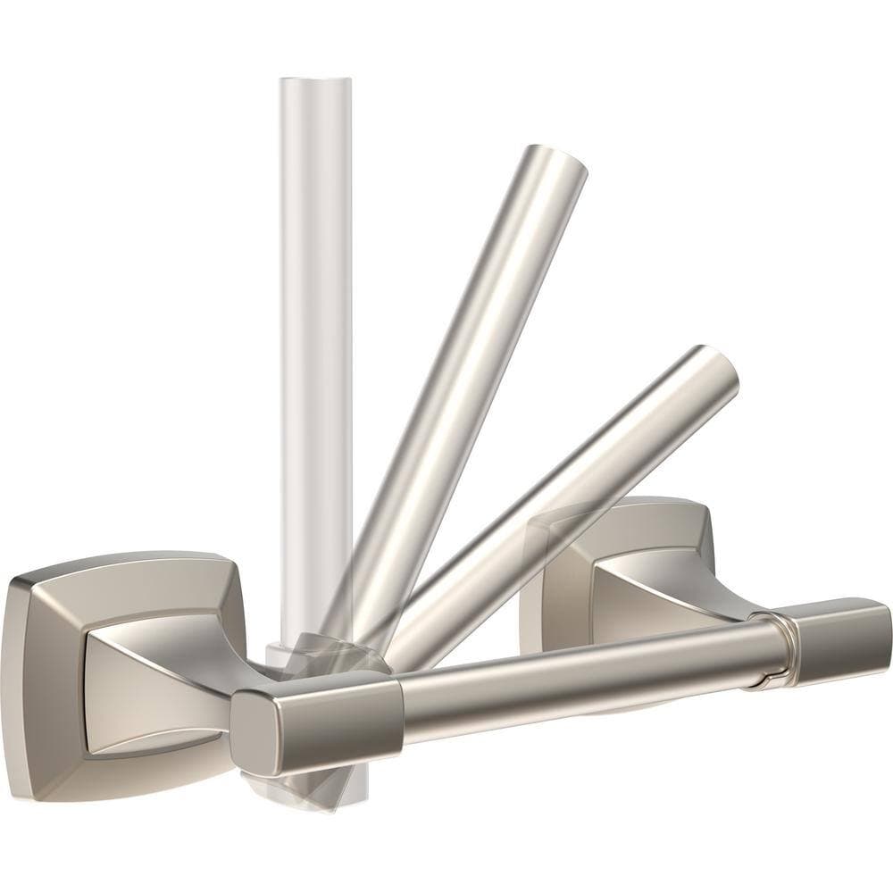 Delta Portwood 2-Piece Bath Hardware Set with Toilet Paper Holder, Towel Hook in Brushed Nickel (3)